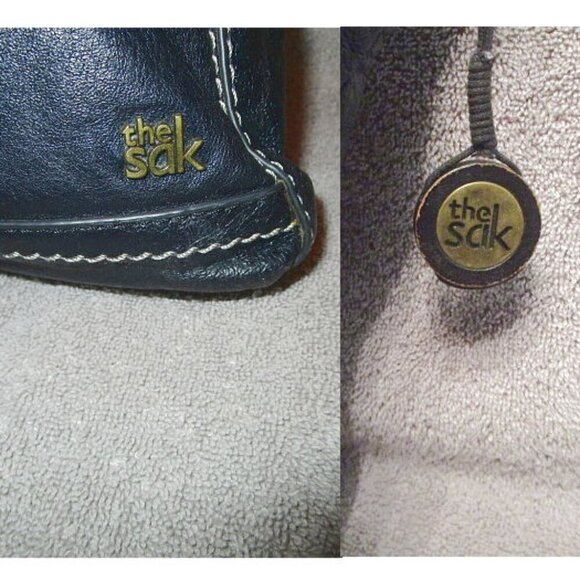 The Sak Purse Black Leather Iris Crossbody Bag Adjustable Strap Hobo Swing Pack - Picture 3 of 12